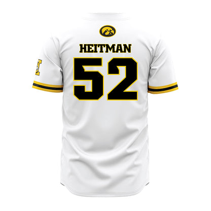 Iowa - NCAA Baseball : Nick Heitman - White Jersey-1