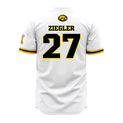 Iowa - NCAA Baseball : Jaylen Ziegler - White Jersey-1
