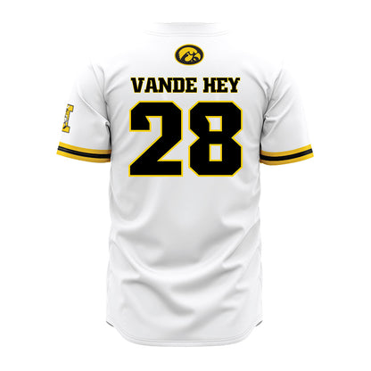 Iowa - NCAA Baseball : Trevor Vande Hey - White Jersey-1