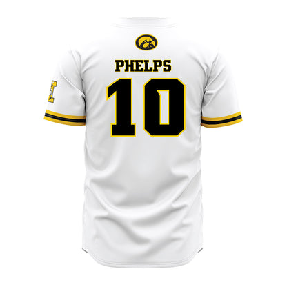 Iowa - NCAA Baseball : Bryce Phelps - White Jersey-1