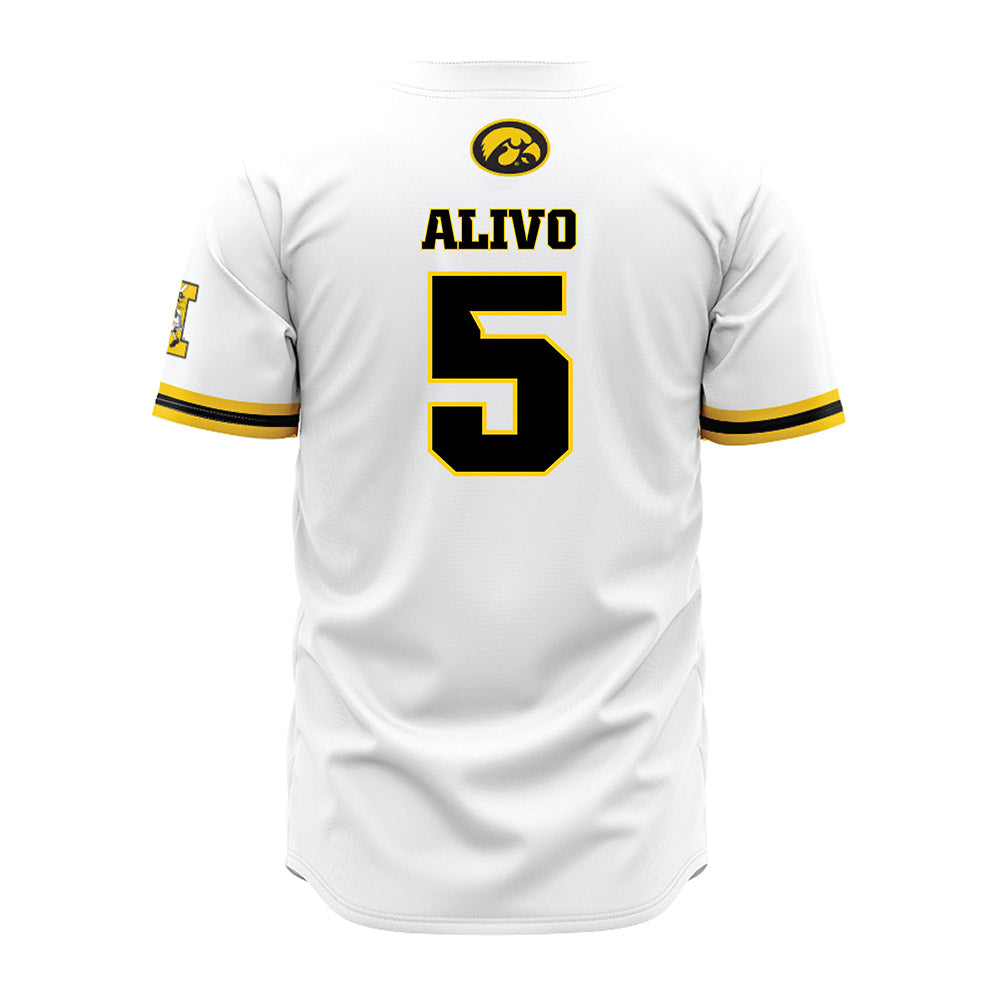 Iowa - NCAA Baseball : Kyle Alivo - White Jersey-1