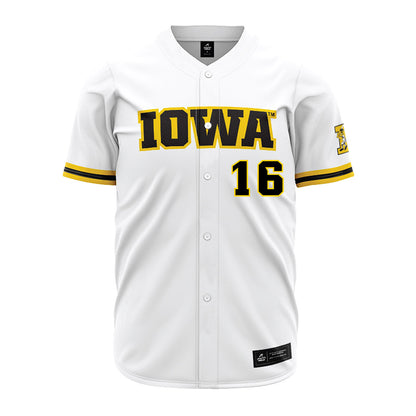 Iowa - NCAA Baseball : Brady Ferguson - White Jersey-0