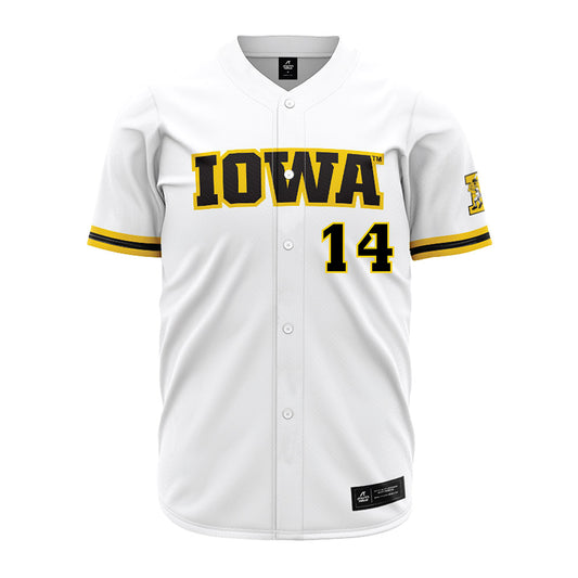 Iowa - NCAA Baseball : Carter Geffre - White Jersey-0