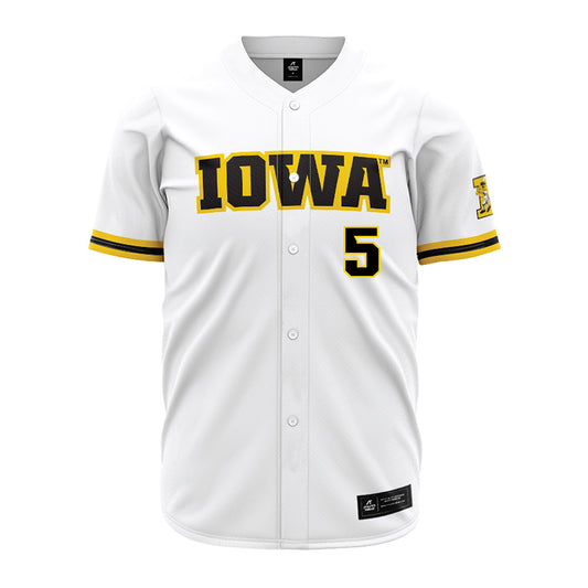 Iowa - NCAA Baseball : Kyle Alivo - White Jersey-0