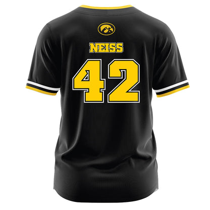 Iowa - NCAA Softball : Serayah Neiss - Black Jersey-1