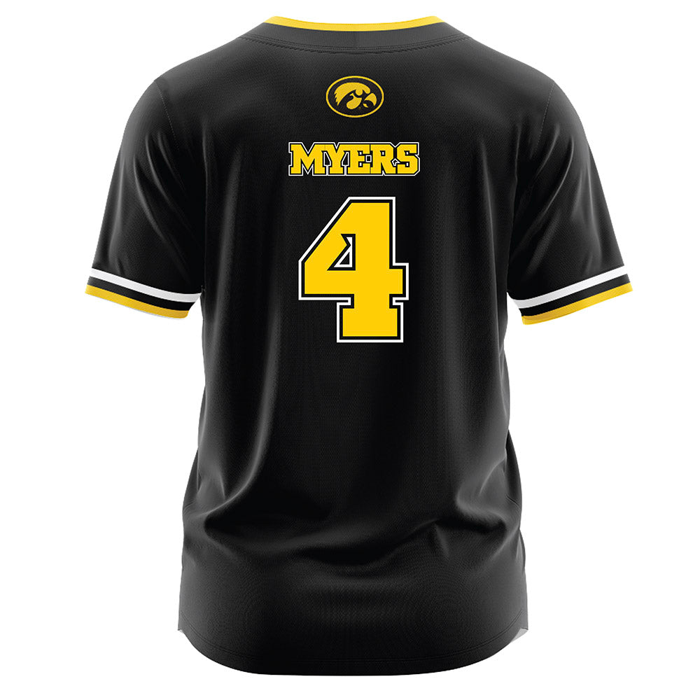 Iowa - NCAA Softball : Mariah Myers - Black Jersey-1