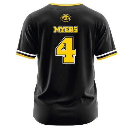 Iowa - NCAA Softball : Mariah Myers - Black Jersey-1