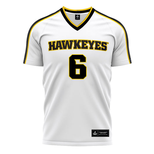 Iowa - NCAA Women's Soccer : Josie Jones - White Soccer Jersey-0