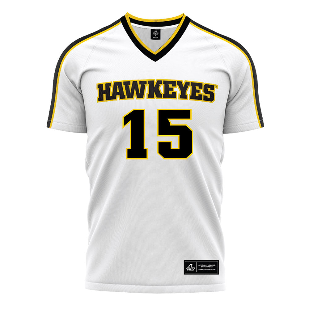 Iowa - NCAA Women's Soccer : Kylie Cino - White Soccer Jersey-0