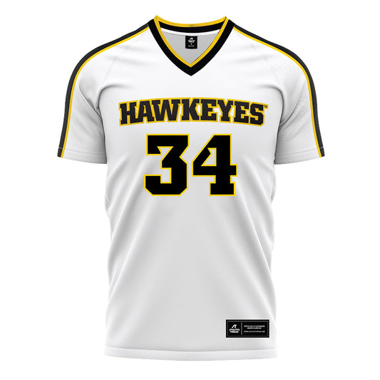 Iowa - NCAA Women's Soccer : Abby Skiff - White Soccer Jersey-0