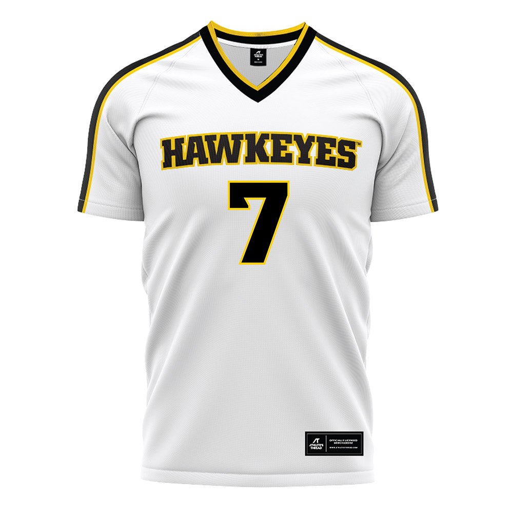 Iowa - NCAA Women's Soccer : Lexy Griffin - White Soccer Jersey-0