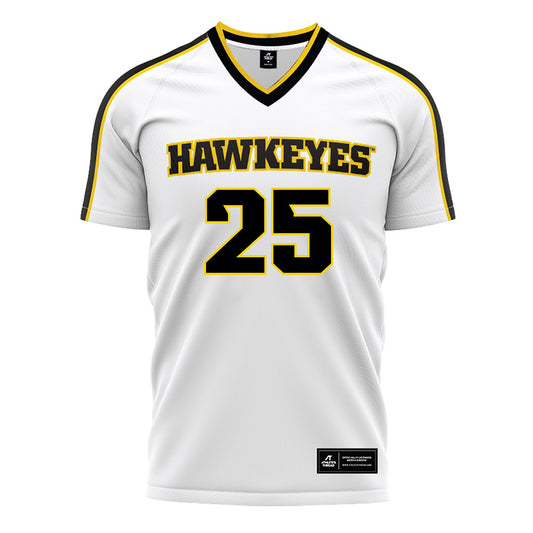 Iowa - NCAA Women's Soccer : Abby Warner - White Soccer Jersey-0