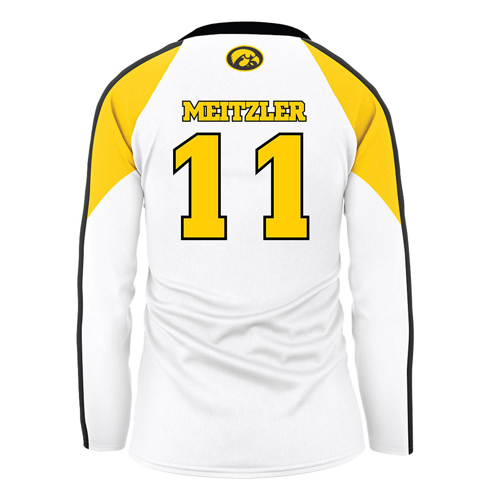 Iowa - NCAA Women's Volleyball : Jenna Meitzler - White Volleyball Jersey-1