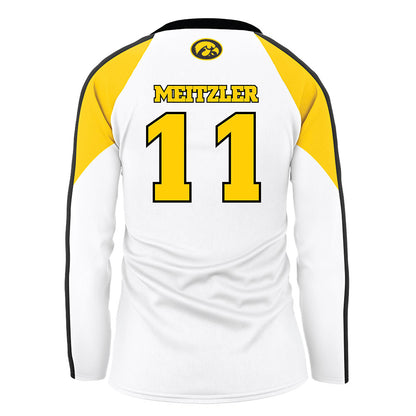 Iowa - NCAA Women's Volleyball : Jenna Meitzler - White Volleyball Jersey-1