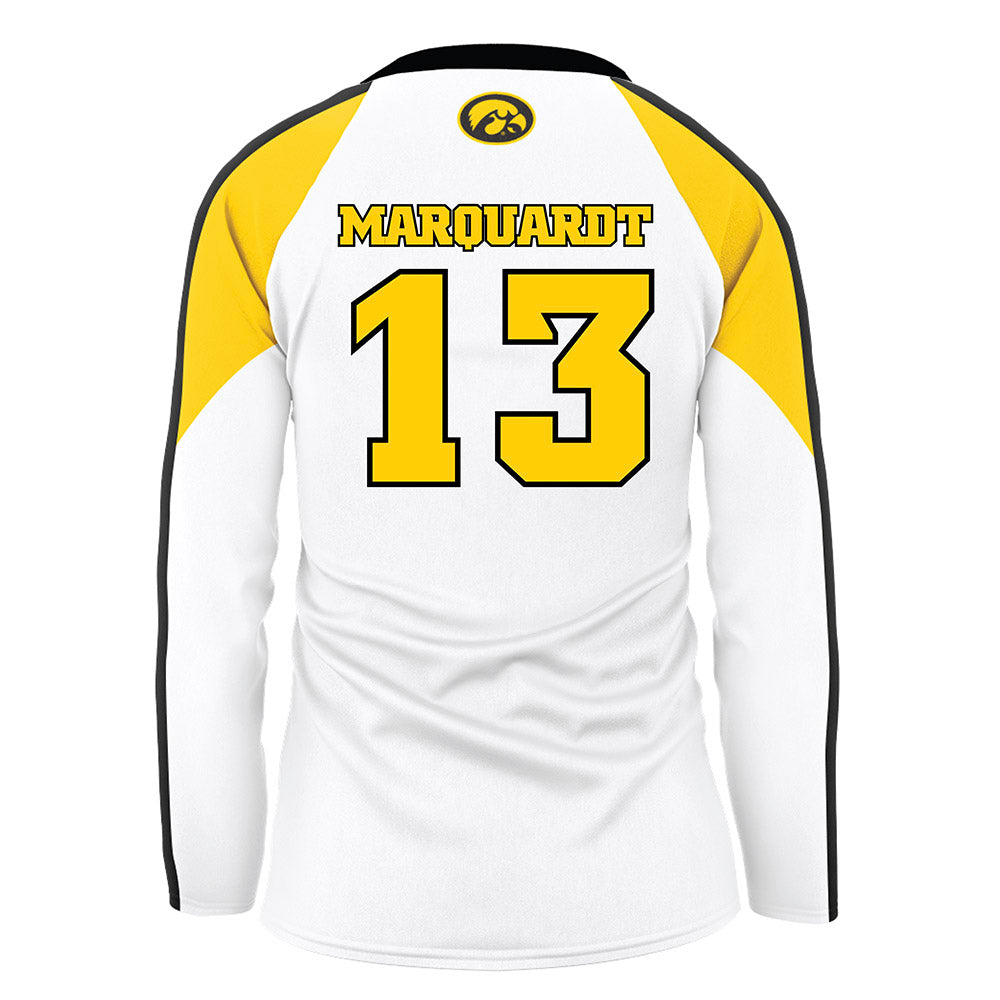 Iowa - NCAA Women's Volleyball : Jaimie Marquardt - White Volleyball Jersey-1