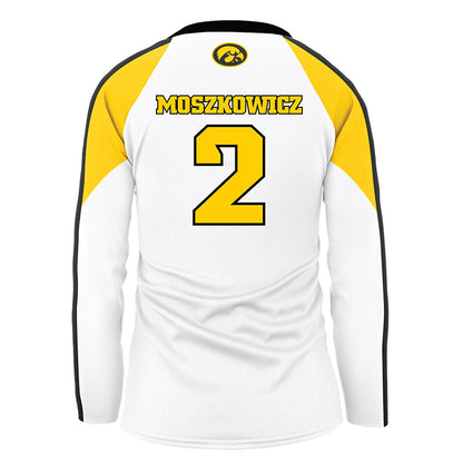 Iowa - NCAA Women's Volleyball : Henlee Moszkowicz - White Volleyball Jersey-1
