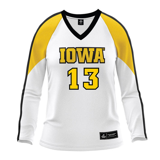 Iowa - NCAA Women's Volleyball : Jaimie Marquardt - White Volleyball Jersey-0