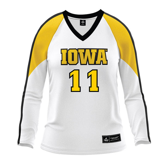 Iowa - NCAA Women's Volleyball : Jenna Meitzler - White Volleyball Jersey-0
