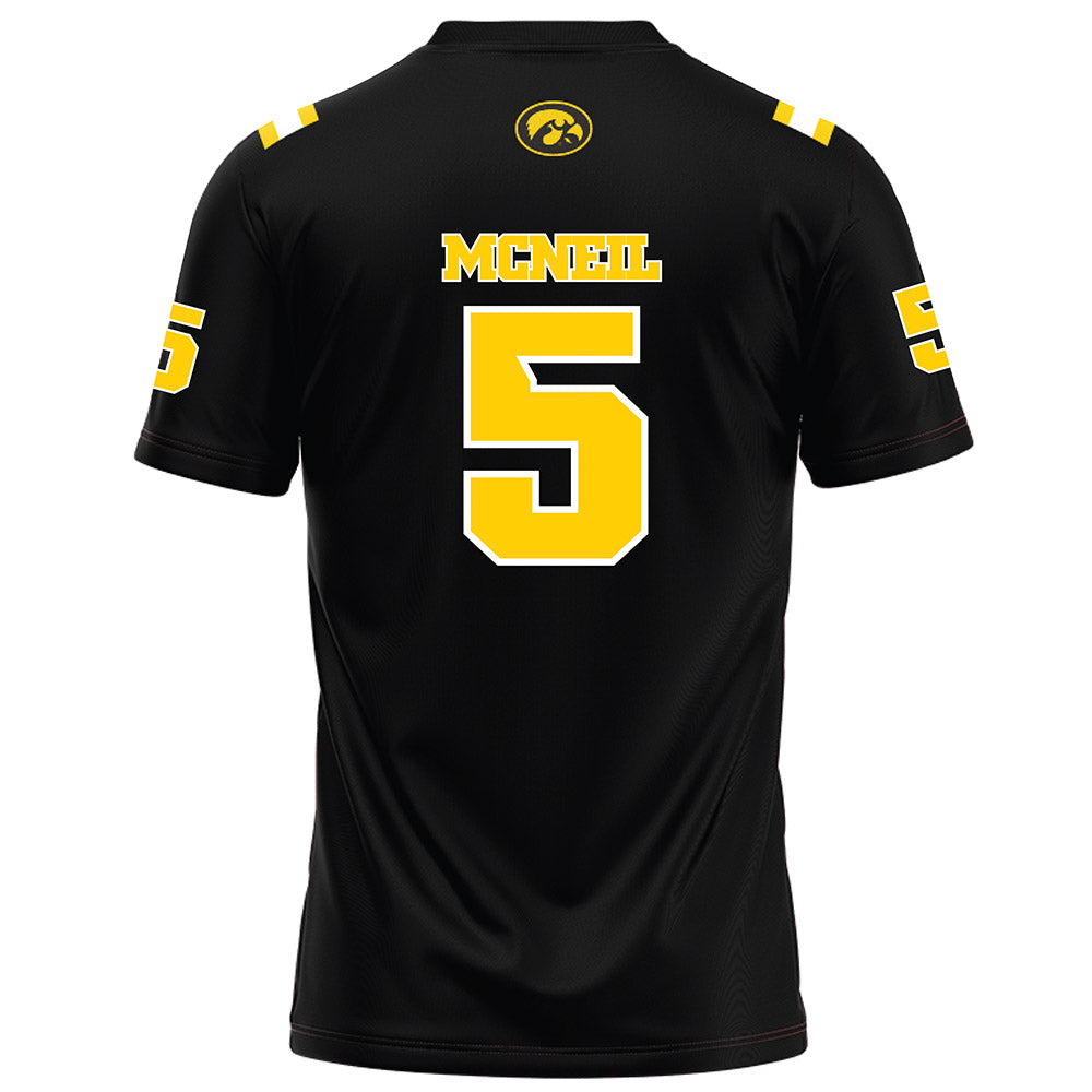 Iowa - NCAA Football : Nathan Mcneil - Black Football Jersey-1