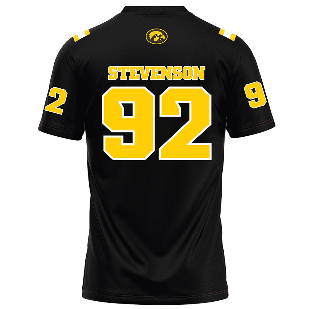 Iowa - NCAA Football : Brice Stevenson - Black Football Jersey-1