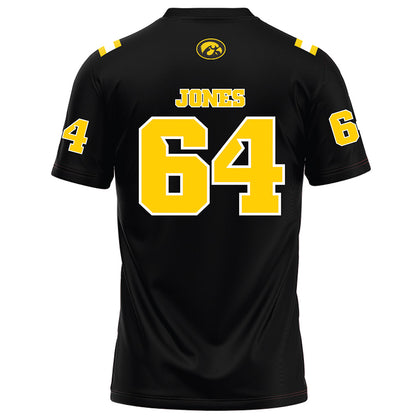 Iowa - NCAA Football : Leighton Jones - Black Football Jersey-1