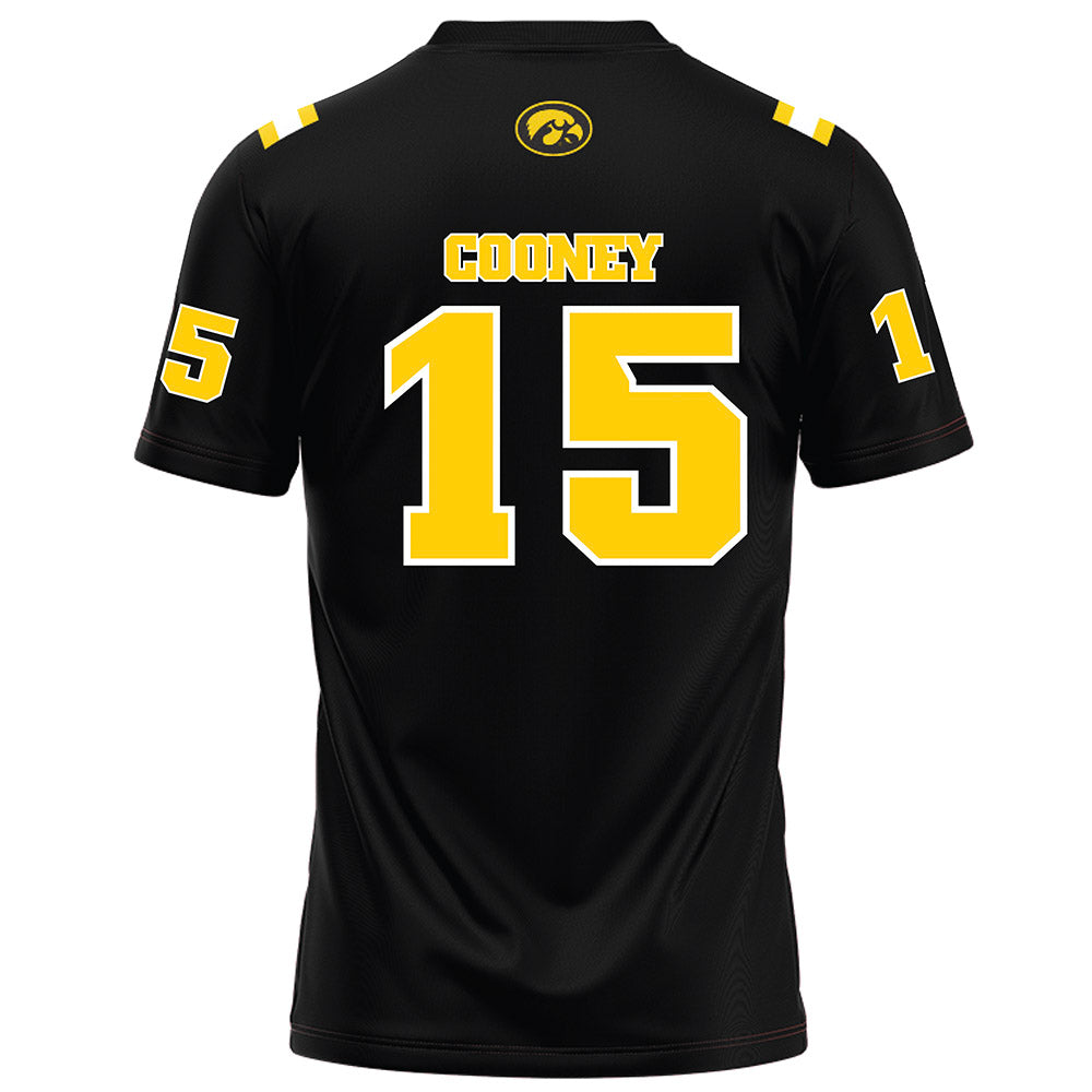Iowa - NCAA Football : Carson Cooney - Black Football Jersey-1