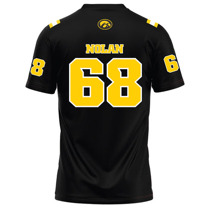 Iowa - NCAA Football : William Nolan - Black Football Jersey-1