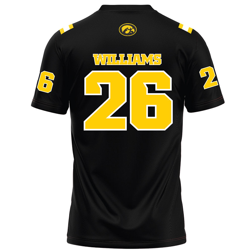 Iowa - NCAA Football : Xavier Williams - Black Football Jersey-1