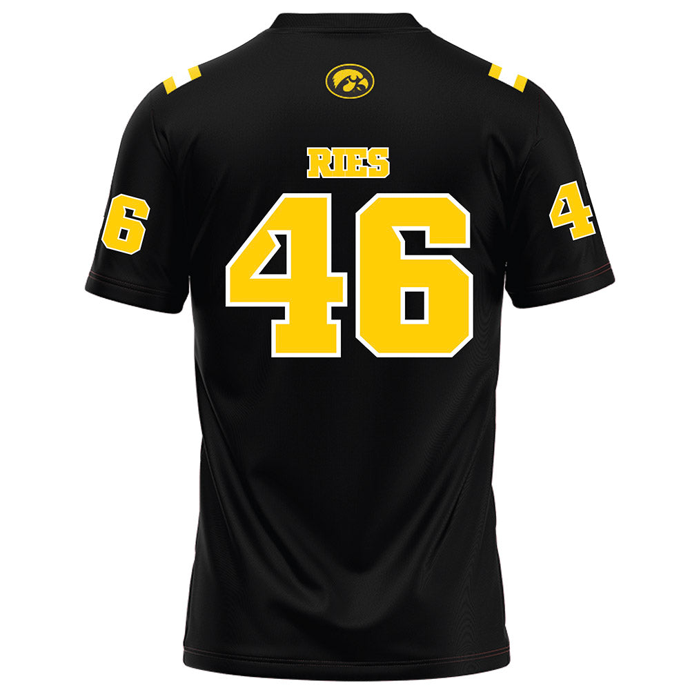 Iowa - NCAA Football : Preston Ries - Black Football Jersey-1