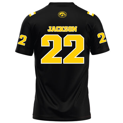 Iowa - NCAA Football : Braeden Jackson - Black Football Jersey-1