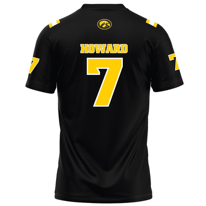 Iowa - NCAA Football : Dayton Howard - Black Football Jersey-1