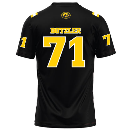 Iowa - NCAA Football : Jack Dotzler - Black Football Jersey-1