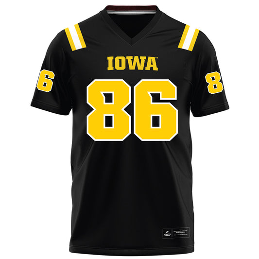 Iowa - NCAA Football : Eli Johnson - Black Football Jersey-0