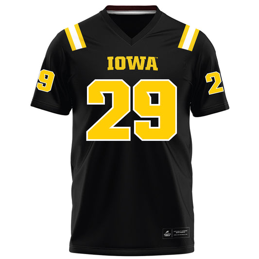 Iowa - NCAA Football : Noah Daniel - Black Football Jersey-0