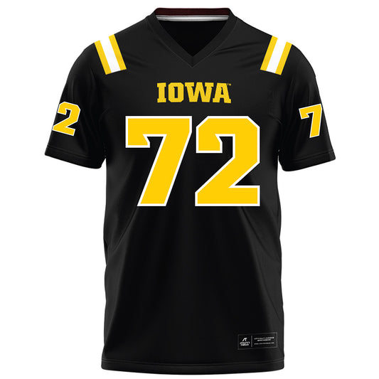 Iowa - NCAA Football : Owen Linder - Black Football Jersey-0