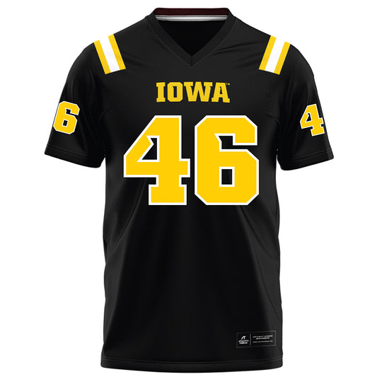 Iowa - NCAA Football : Preston Ries - Black Football Jersey-0