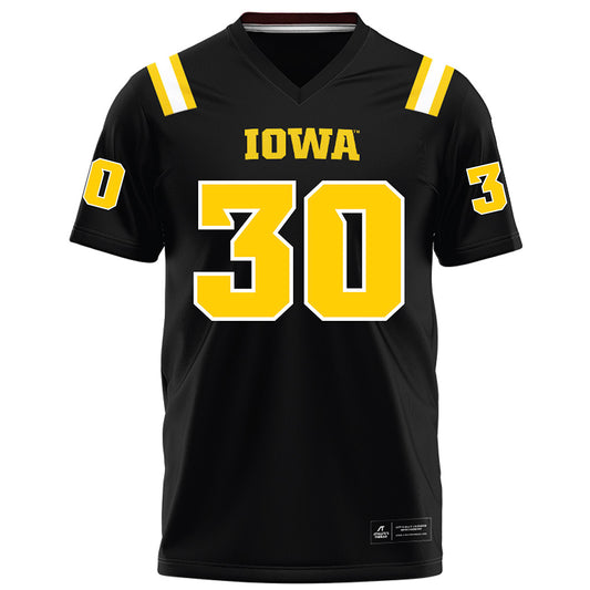 Iowa - NCAA Football : Eli Kampman - Black Football Jersey-0