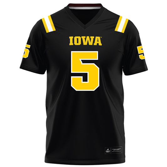 Iowa - NCAA Football : Nathan Mcneil - Black Football Jersey-0