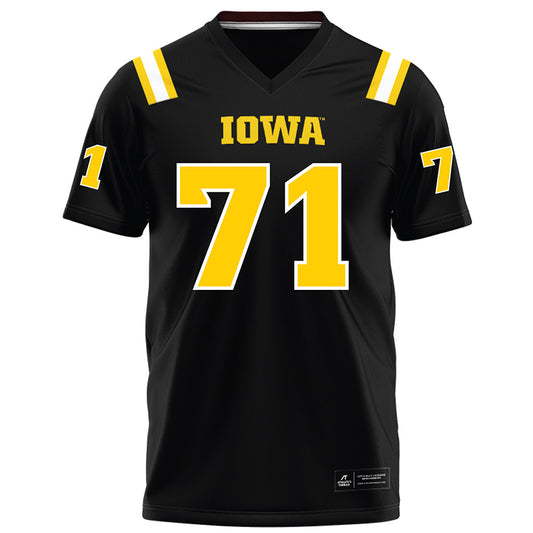 Iowa - NCAA Football : Jack Dotzler - Black Football Jersey-0