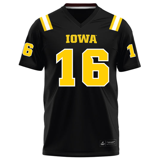 Iowa - NCAA Football : Ronnie Hill - Black Football Jersey-0