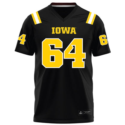 Iowa - NCAA Football : Leighton Jones - Black Football Jersey-0
