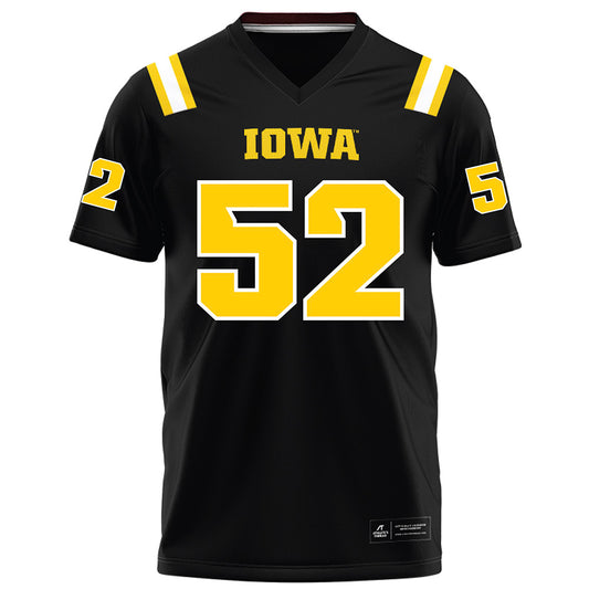Iowa - NCAA Football : William Hahn - Black Football Jersey-0