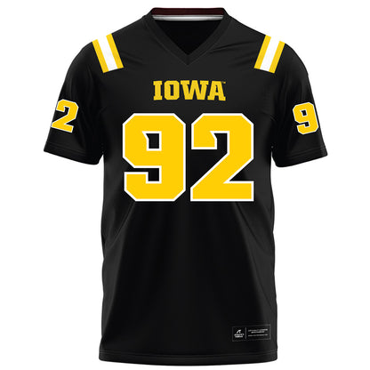 Iowa - NCAA Football : Brice Stevenson - Black Football Jersey-0