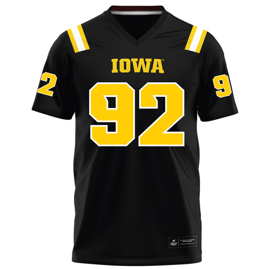 Iowa - NCAA Football : Brice Stevenson - Black Football Jersey-0