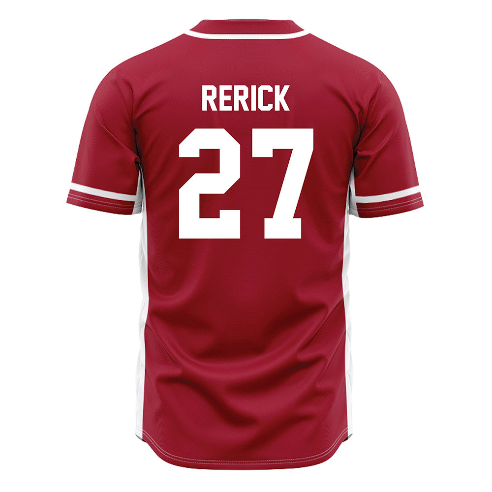 Oklahoma - NCAA Baseball : Drew Rerick - Maroon Jersey-1