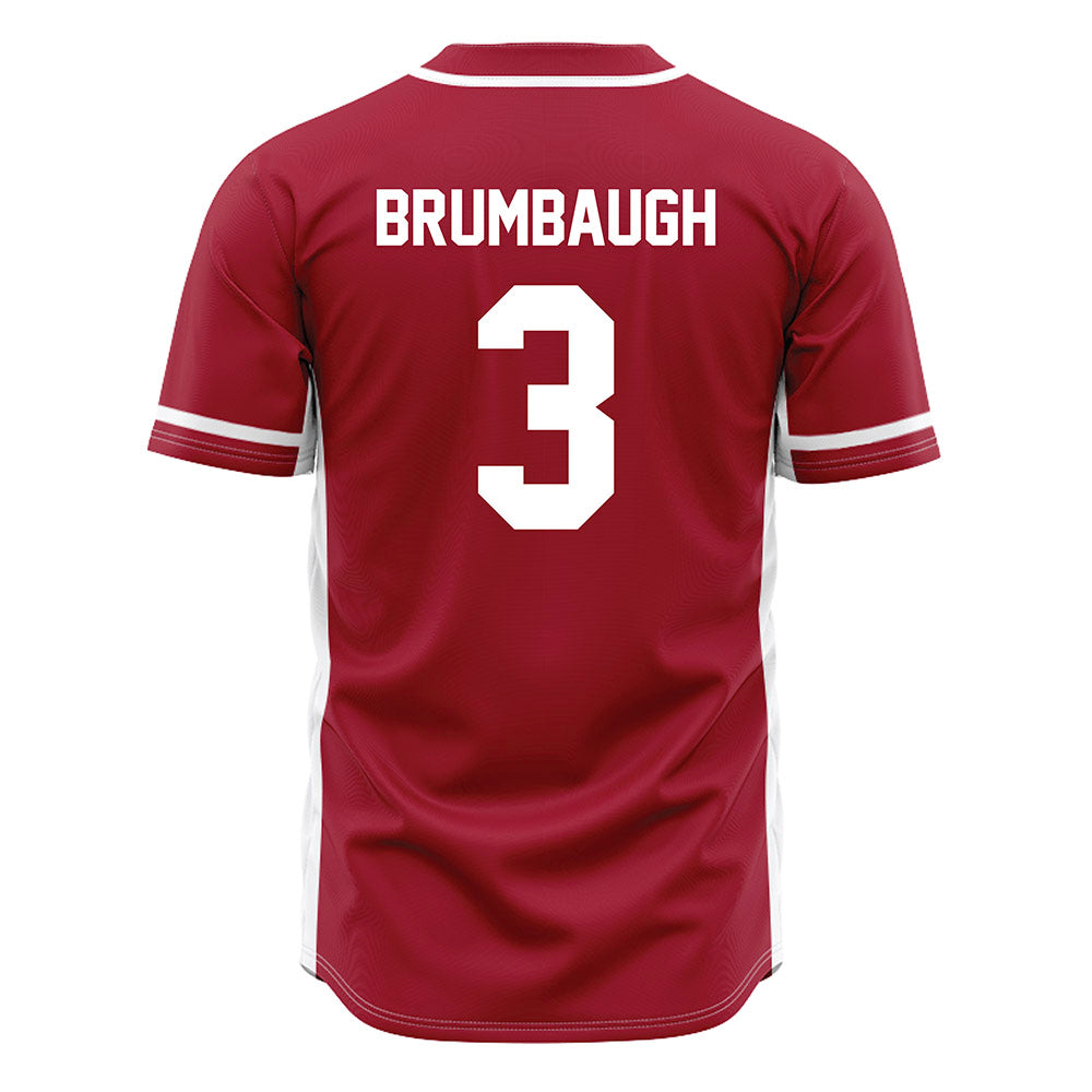 Oklahoma - NCAA Baseball : Cayden Brumbaugh - Maroon Jersey-1