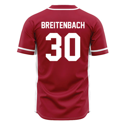 Oklahoma - NCAA Baseball : Finn Breitenbach - Maroon Jersey-1