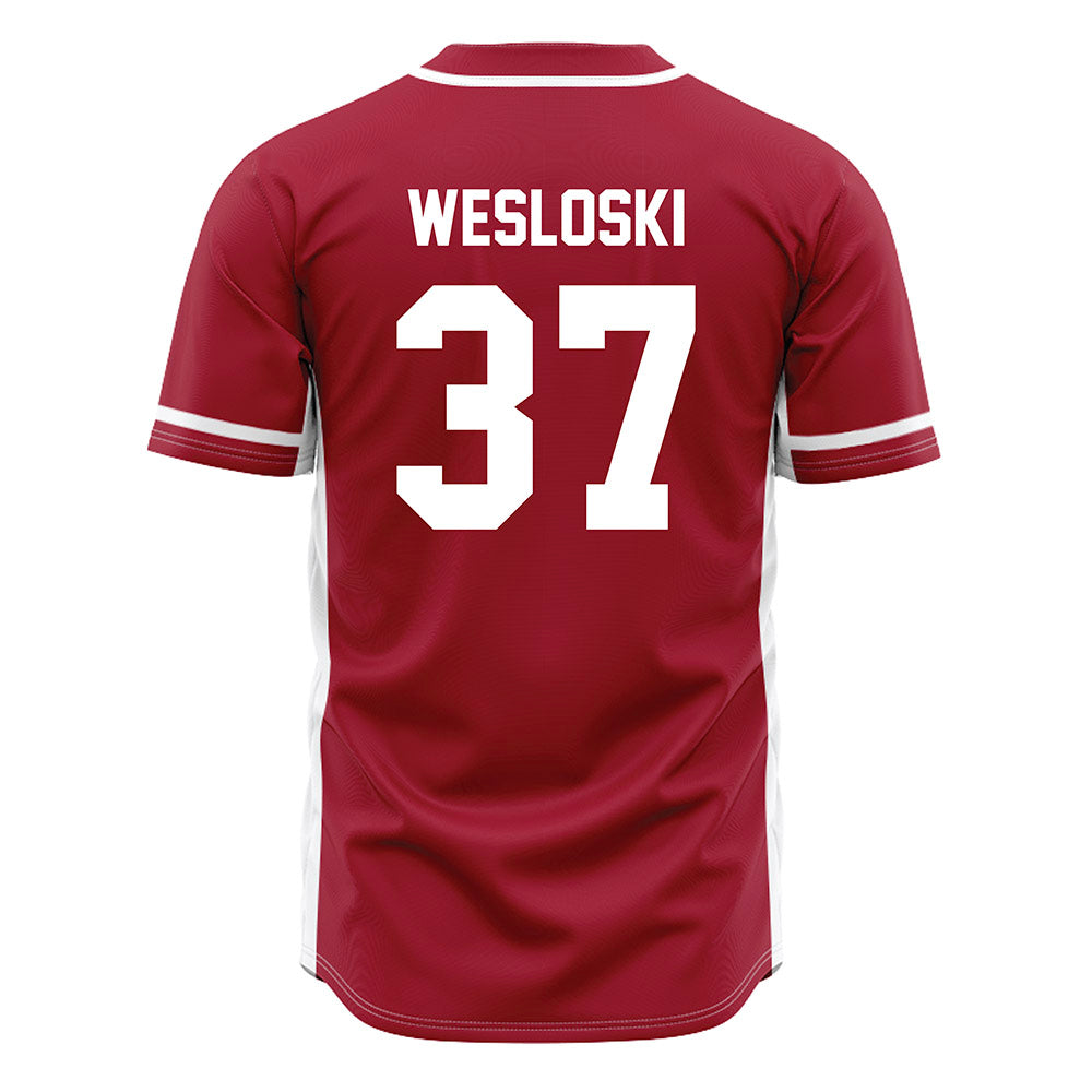 Oklahoma - NCAA Baseball : Nick Wesloski - Maroon Jersey-1