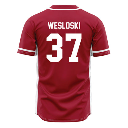 Oklahoma - NCAA Baseball : Nick Wesloski - Maroon Jersey-1