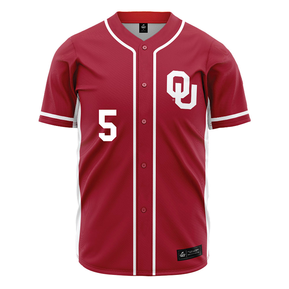 Oklahoma - NCAA Baseball : Nolan Stevens - Maroon Jersey-0